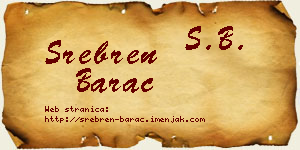 Srebren Barać vizit kartica